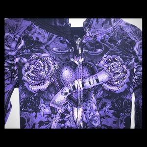 Purple rose Sinful zip hoodie